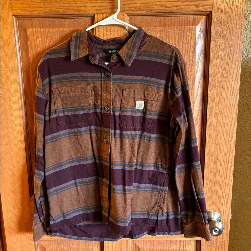 Carhartt Rugged Flex Shirt - Brown and Gray S
